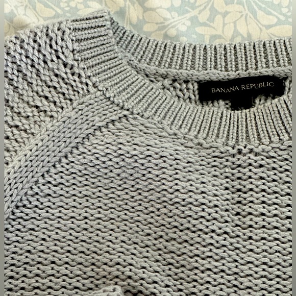 Banana Republic Sweaters - Banana Republic eyelet sweater in XL in pale blue